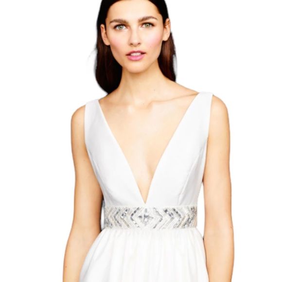 J Crew Annabelle Wedding Dress Gown Formal Crystal Size 0 - Picture 3 of 10